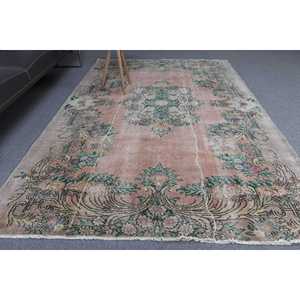 พรมวินเทจขนาดใหญ่ 5.2x8.7 ฟุต พรมตุรกี พรมขนสัตว์สีแดง - Product Image 2