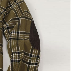 เสื้อเชิ้ตผ้าสักหลาดสำหรับผู้ชาย, เสื้อเชิ้ตลำลองคอตตอนคอปกแบบติดกระดุมเสื้อผ้านุ่มมีสไตล์กลางแจ้ง - Product Image 4