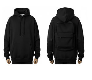 Sudadera con Capucha de Invierno Personalizada OEM para Hombre y Mujer, Ropa Urbana, Sudadera Gruesa de Forro Polar, Lisa, Teñida, de Poliéster/Algodón, Fabricante OEM - Product Image 6