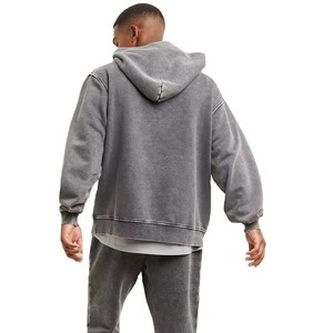 Sudadera con Capucha de Alta Calidad, Estilo Vintage, Lavada a la Piedra, 100% Algodón, Lavada con Ácido, ODM, Serie Otoño/Invierno, Talla Grande 6XL - Product Image 2