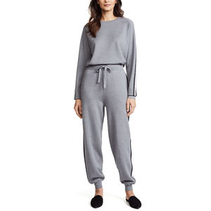 ชุดวอร์มเล่นกีฬาของผู้หญิงมีสไตล์เสื้อครอปมีฮู้ดชุดวิ่ง2ชิ้นผ้าคอตตอน100% กันลมระบายอากาศ - Product Image 6