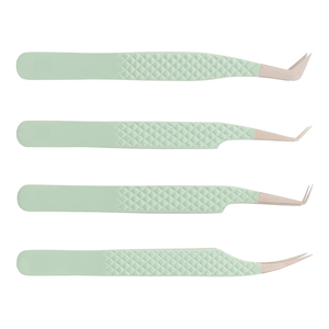 Pince à épiler d'extension de cils de couleur verte en titane outil de soin des cils en acier inoxydable allemand personnaliser la pince à épiler de toilettage de cils supérieurs - Product Image 4