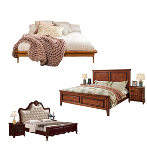 Meubles de chambre à coucher modernes, ensemble de lits king et queen size, type mélamine d'Indonésie, bois direct d'usine - Product Image 2