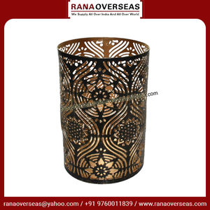 Bougeoir à bougie chauffe-plat élégant en métal fait à la main avec motif de fleurs coupées pour la maison, le salon et la décoration de table - Product Image 5