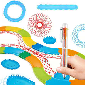 Spirographe Plastic Drawing Board <b>Set</b> for Kids <b>PC</b> Material EN71 Certified DIY Writing Tablet in Box - Product Image 4