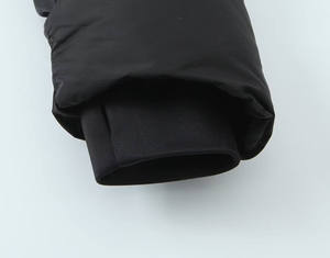 Veste bomber matelassée en nylon à col montant avec doublure en laine, imperméable, décontractée, tendance, pour femmes, pour l'hiver - Product Image 3