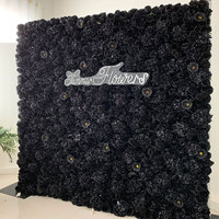 Toile de fond personnalisée 3D enroulable pour mur de fleurs artificielles en soie de chrysanthème jaune