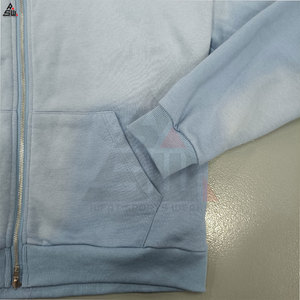Sweat à capuche personnalisé pour homme, coupe classique, délavé à l'acide, effet vieilli, déchiré, vintage, léger, 100% coton, vente en gros - Product Image 5