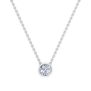 Collar de Diamante Cultivado en Laboratorio con Corte Brillante de 0.53 Quilates, Certificado IGI, Cadena de Cable de Alta Calidad para Mujer, Clásico para Compromiso y Boda - Product Image 1