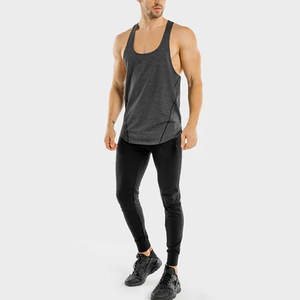 Débardeurs d'entraînement de fitness sans manches pour hommes Stringer de gymnastique en coton à séchage rapide avec conception de bande mince Équipement de sport de musculation - Product Image 3