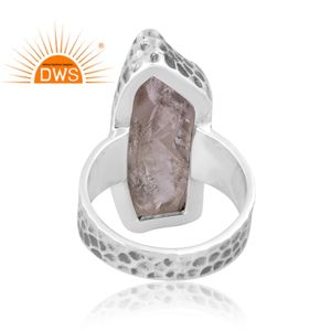 Natural High Quality <b>Green</b> Amethyst Gemstone Sterling Silver Oxidized Antique Ring Jewelry Manufacturers - Product Image 4