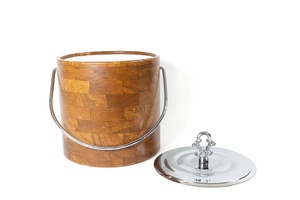 Bol à glace en bois de teck massif avec finition moderne pour l'installation de bar à la maison et l'affichage de table à manger contemporaine - Product Image 2