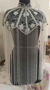 Indian Exporter Fashion Beaded Poncho <b>Shawl</b> Lightweight Mesh Cape for Parties or Beach Cover Ups Available for Affordable price - Product Image 2