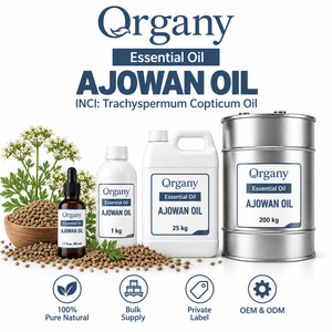 น้ำมันหอมระเหยอาจเวนบริสุทธิ์ 100% จากเมล็ดคารอม (Trachyspermum Ammi)  ไธมอลเข้มข้น กลั่นด้วยไอน้ำ ขายส่งจำนวนมาก รับผลิตแบบ OEM สำหรับการดูแลช่องปาก - Product Image 1