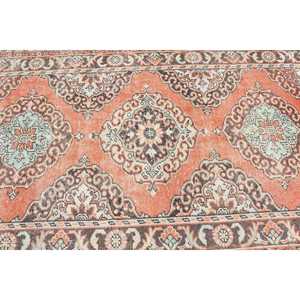 Tapis turc 4,6 x 9,4 pieds, grand tapis vintage, tapis marocain rouge et vert - Product Image 4