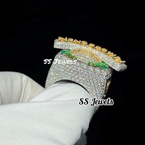 Neno Brown Luxury Hip Hop Championship <b>Ring</b> for <b>Men</b> 3D Logo with VVS Moissanite & 925 <b>Silver</b> Fashion Lovers' Favorite - Product Image 3