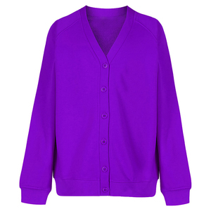 Cardigan en tricot polaire pour femme de style coréen, col en V, appliques patchwork, boutons recouverts, devant à ressort, pull confortable - Product Image 6