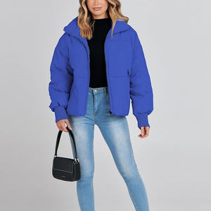 Veste à bulles bouffante à manches longues pour femmes Manteau personnalisé de style le plus récent Poches OEM Vêtements d'hiver en coton respirant avec logo pour dame - Product Image 1