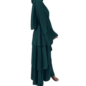 Haute qualité modeste mode une pièce pleine longueur prière Khimar pour Abaya femmes musulmanes en mousseline de soie respirant hauts - Product Image 3