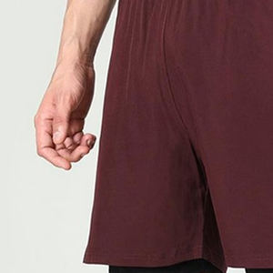 กางเกงขาสั้นผ้าโพลีเอสเตอร์สำหรับผู้ชายกางเกงขาสั้นแฟชั่นลำลองสีทึบดีไซน์ใหม่ - Product Image 6