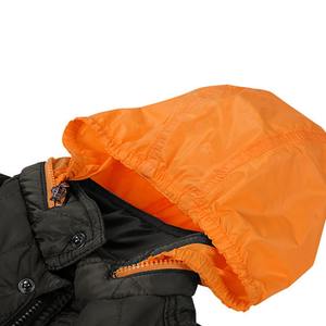 Blouson aviateur universitaire décontracté d'hiver pour hommes de grande taille, col rabattu en cuir de laine noire, broderie en chenille personnalisée, approvisionnement ODM - Product Image 5