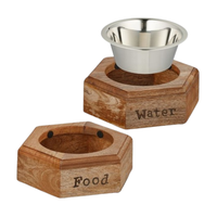 Meilleur choix, excellent choix : Gamelles et distributeurs de nourriture artisanaux en bois naturel pour chats et chiens, fabriqués au Vietnam