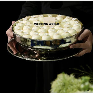 Cuenco de Chocolate de Metal de excelente calidad con diseño de borde de lujo con plato, mesa hecha a mano, nuevo cuenco de Chocolate al por mayor - Product Image 2