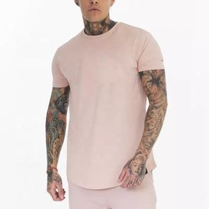 ที่มีคุณภาพสูงผ้าฝ้าย95% 5% อีลาสตินผู้ชายออกกำลังกายเสื้อยืด - Product Image 4