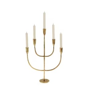Candélabre antique à 5 bras en métal, centre de table pour mariage, décorations de Noël, porte-bougie artisanal durable - Vente en gros - Product Image 5