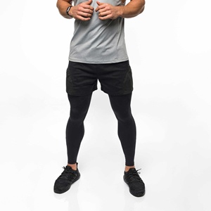Collants de sport de gymnastique décontractés pour hommes, leggings de yoga souples et élastiques de compression, respirants, imprimés, grande taille, jogging, course à pied - Product Image 3