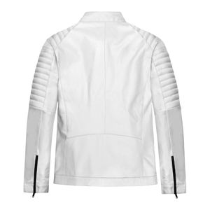 Chaqueta de Cuero Vacuno Original para Hombre, Chaqueta de Motociclista con Logotipo Personalizado, Chaqueta de Invierno Impermeable con Cremallera - Product Image 2