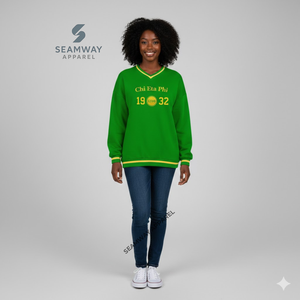 Chi Eta Phi Sorority Sweatshirt Casual Cotton Pullover Women <b>Crewneck</b> Varsity Oversized Embroidered Jersey Modern Fit <b>Sweater</b> - Product Image 4