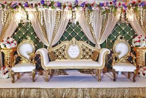 Conjunto de muebles de escenario de boda de diseño moderno, conjunto de muebles de boda FijiAsian de lujo con estilo, escenario de recepción de boda real de Canadá - Product Image 2