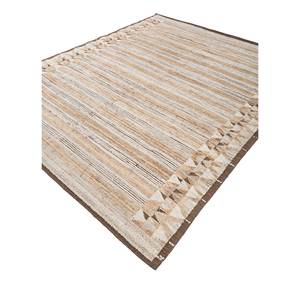 Manifest Ivory Striped Patchwork <b>Boho</b> Hand Knotted Afghan Wool <b>Rugs</b> for Home Living Room Carpet Hallway <b>Rug</b> Rectangle Re-1478 - Product Image 2