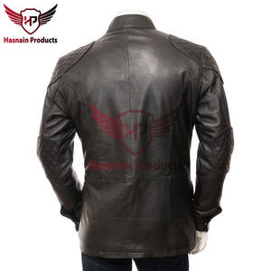 แจ็กเก็ตหนังสีดำสำหรับผู้ชายสไตล์ไฮสตรีทปรับแต่งได้อย่างเต็มที่สำหรับฤดูหนาวแจ๊กเก็ตส่วนบุคคลเพื่อให้ดูโดดเด่น - Product Image 5