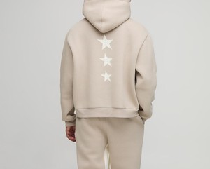 Venta caliente 100% algodón hombres sudaderas con capucha sudaderas Streetwear chándales peso pesado impresión estrella Sudadera con capucha hecha en Pakistán - Product Image 3