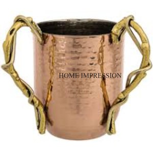 <b>Flower</b> Designing Gold Polished Metal Handles Best Selling Metal Table Top Decorative <b>Mugs</b> Home Dining Table Classic Kitchen <b>Mugs</b> - Product Image 2