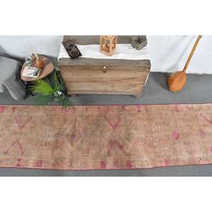 Alfombra turca Vintage de 28x143 pies, Beige, rosa, área grande, tejido de lana Jacquard, patrón abstracto, modelo de pasillo Rectangular, respaldo de látex - Product Image 5