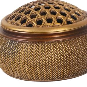 กระถางธูปทองเหลืองสีทองแบบมินิมอลที่ทันสมัยหรือของตกแต่งบ้าน - Product Image 1