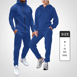 Ensemble deux pièces tricoté sweat à capuche pour hommes respirant OEM survêtement personnalisé décontracté Fitness Jogging costume tenue porter - Product Image 4
