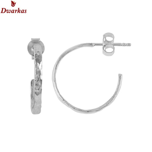 Manufacturer <b>earrings</b> solid 925 sterling silver plain wave texture half <b>hoop</b> <b>earring</b> wholesale ready stock <b>earrings</b> low price - Product Image 6