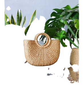Summer Handwoven Straw Bag in Size <b>Small</b> Made with 100% Natural Material Woven Paper Rope Bag Crochet Macrame Beach Bags Direct - Product Image 1