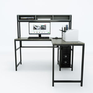 L-Shaped <b>Corner</b> PC/Gaming <b>Desk</b> with Wooden Bookshelf and Drawer 120x130x133cm 12-Month Guarantee COD68037 for Hotels - Product Image 5