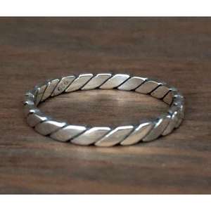 Anillo DE BODA bohemio de Plata de Ley 925 de alta calidad, ajuste de bisel, joyería de fiesta hecha a mano India para hombres y mujeres, Unisex - Product Image 1