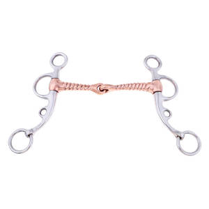ที่ม้วนงอทำจากสเตนเลสสตีล PF-121พร้อมลูกกลิ้งทองแดงและปากพันด้วยลวดวงแหวนเพื่อความปลอดภัยสำหรับการขี่ม้า - Product Image 6