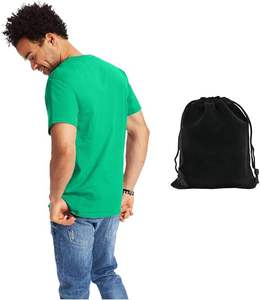 Trending Unisex 220gsm Camiseta de manga corta para hombre, 100% algodón preencogido, ajuste clásico, etiqueta Tear Away, incluye bolsa - Product Image 6