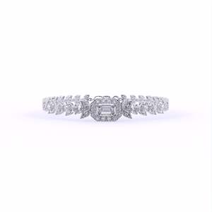 Imperial Radiance 14KT Solid <b>Rose</b> <b>Gold</b> <b>Bracelet</b> With Mixed Cut Lab Grown Diamonds Fine Jewelry For Special Occasions Accessory - Product Image 6