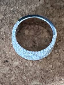 Bague demi-éternité multi-rangs en argent 925 avec moissanite taille ronde, bijoux fins pour mariage, bague de fiançailles - Product Image 5