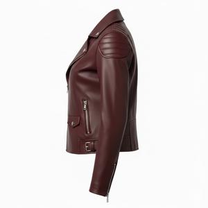 Veste de moto en cuir véritable marron pour femmes, service personnalisé, veste de motard tendance pour femmes, quantité en gros, vêtements d'extérieur de mode quotidienne - Product Image 4