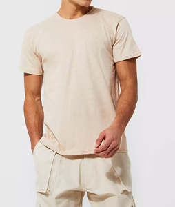 Camiseta informal de algodón para hombre, nuevo diseño de gran tamaño con cuello redondo, ajuste relajado, suave y transpirable, Color personalizado y logotipo de secado rápido - Product Image 4